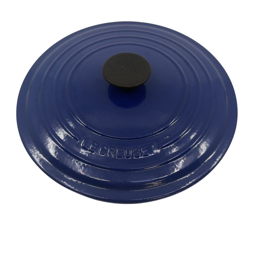 Le Creuset #26 Lid Only 5.5 Qt Round Dutch Oven Blue Enamel Cast Iron France